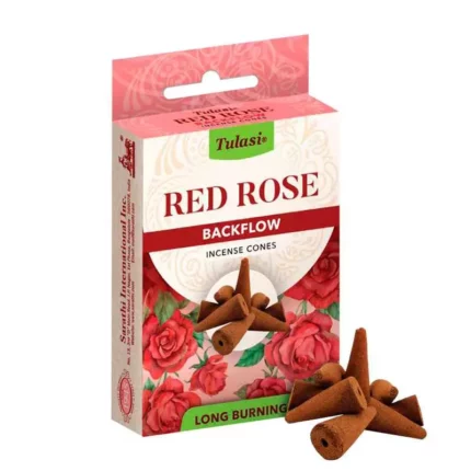 Благовония конусные с обратным дымом Backflow Red Rose, Tulasi anastatica.ru Ароматы для дома
