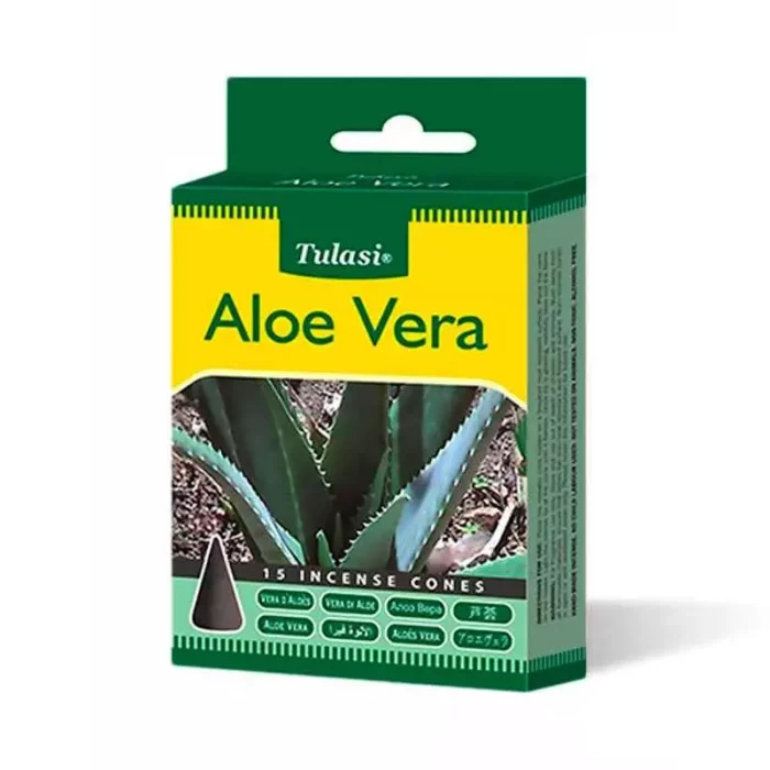 Благовония конусы Aloe Vera, Tulasi, 15 шт