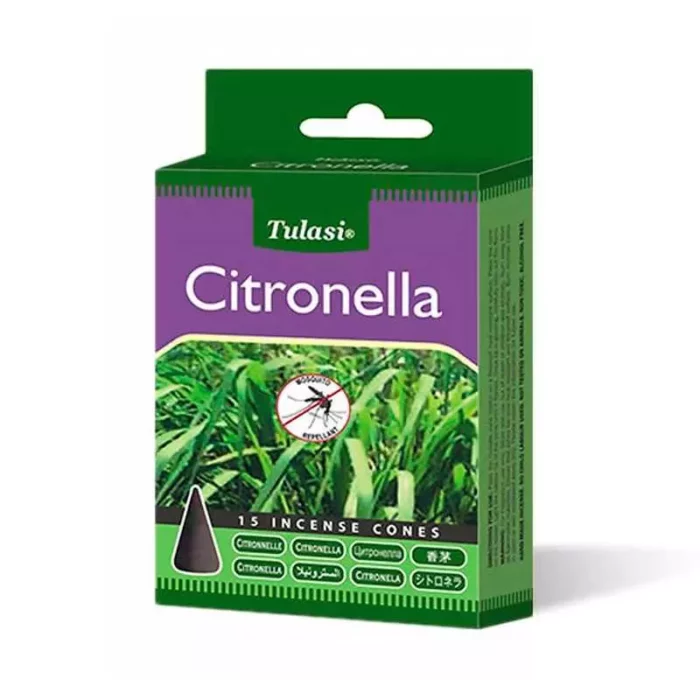 Благовония конусы Citronella, Tulasi, 15 шт