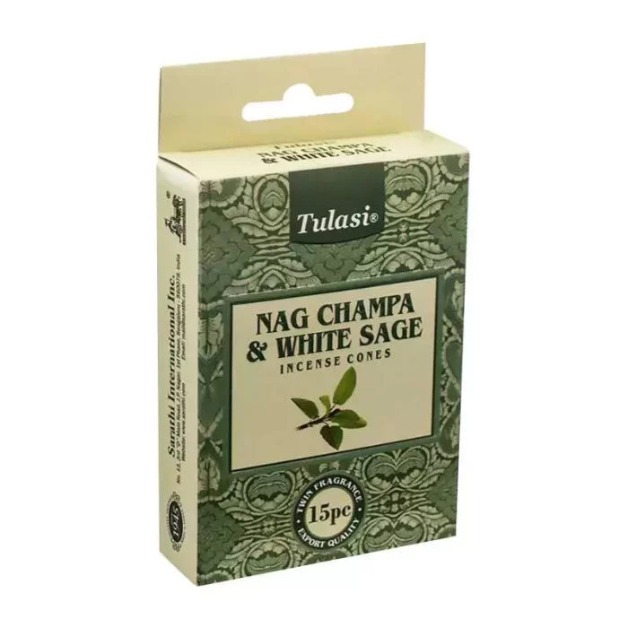 Благовония конусы Nag Champa White Sage, Delights, Tulasi, 15 шт