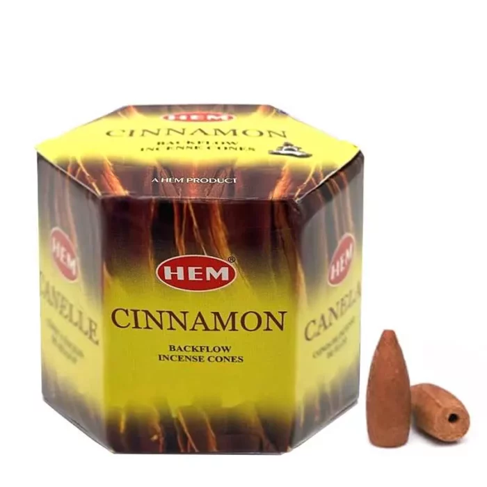 Благовония конусы с обратным дымом Backflow Cinnamon, HEM, 40 шт