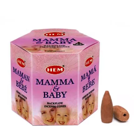 Благовония конусы с обратным дымом Backflow Mama - Baby, HEM, 40 шт