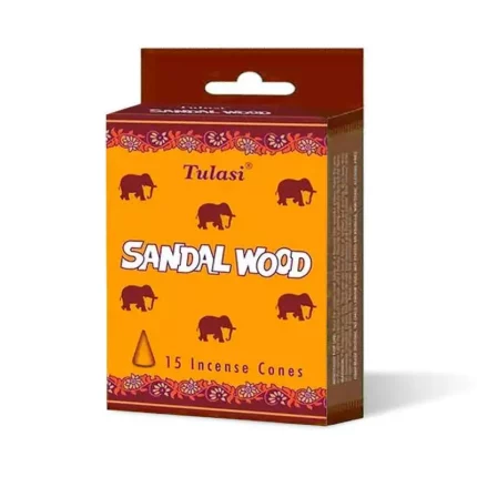 Благовония конусы Sandal Wood, Tulasi, 15 шт