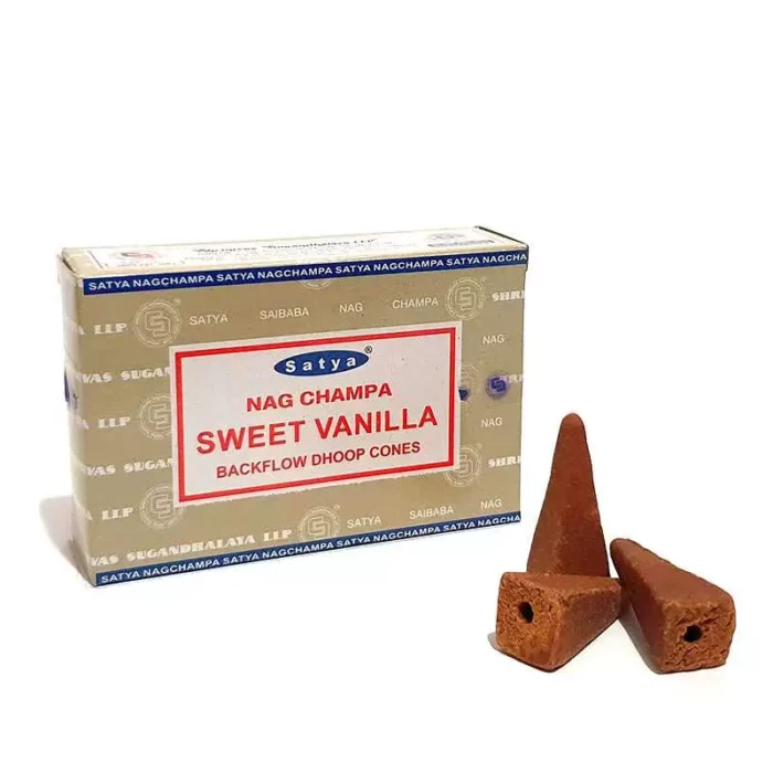 Благовония пирамидки с обратным дымом Backflow Sweet Vanilla, Satya