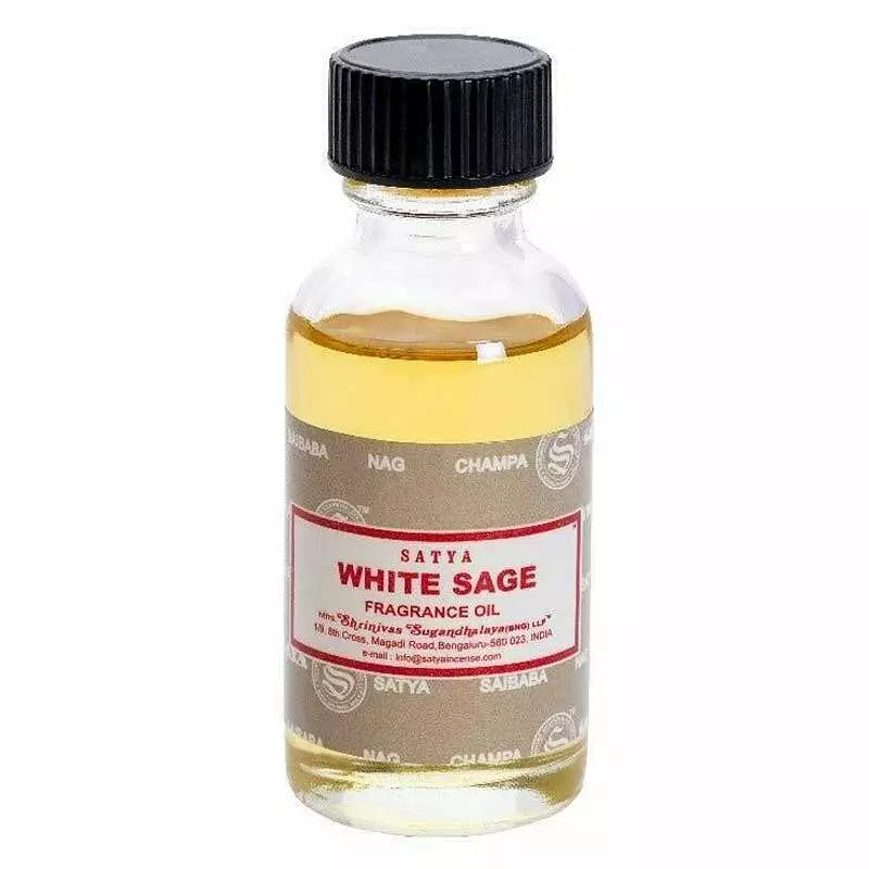 Эфирное масло Белый Шалфей, Fragrant Oil White Sage Satya 30 мл anastatica.ru Ароматерапия