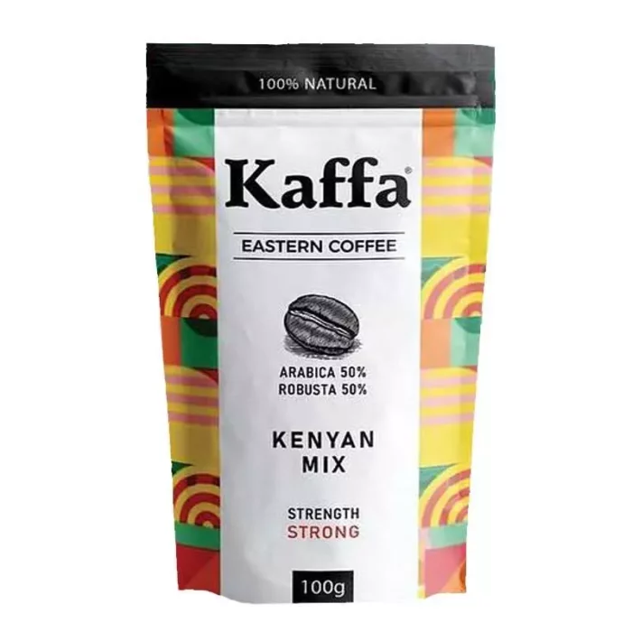 Кофе молотый Kenyan Mix Strong Средний Арабика-Робуста 50/50 Kaffa 100 гр