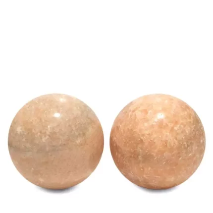 Шары здоровья Баодин Каменные 45 мм персиковые