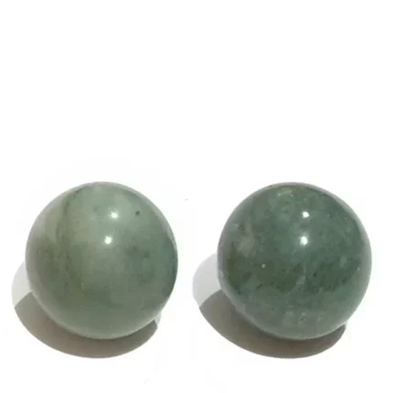 Шары здоровья Баодин Каменные без коробки 35 мм зеленые