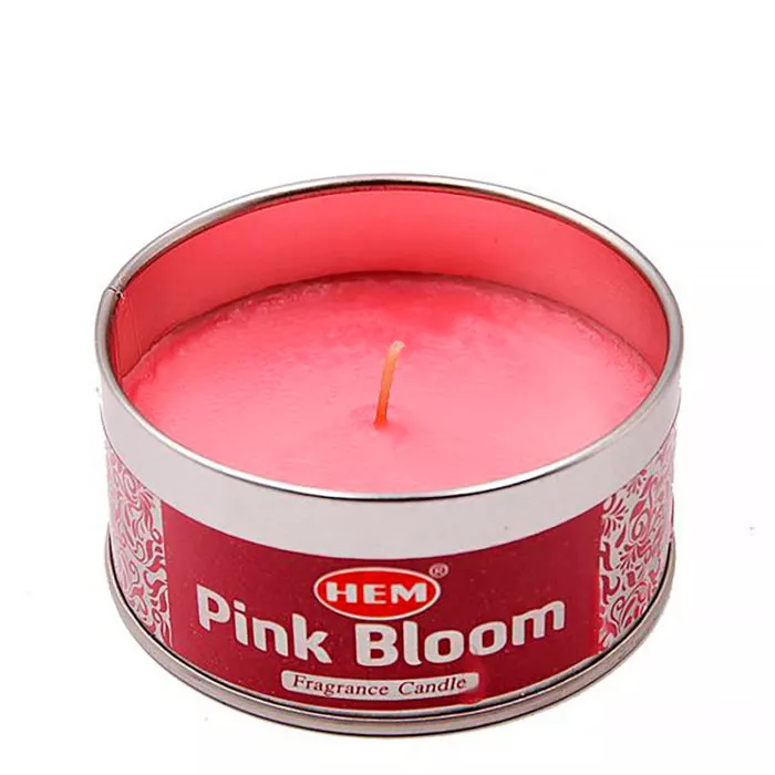 Свеча ароматическая Клубника со сливками Pink Bloom в подсвечнике 4 х 8 см 100 гр