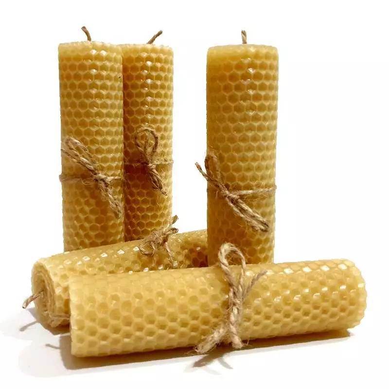 Свеча из вощины 13 х 3.5 см 5 шт Ароматы для дома ароматные свечи