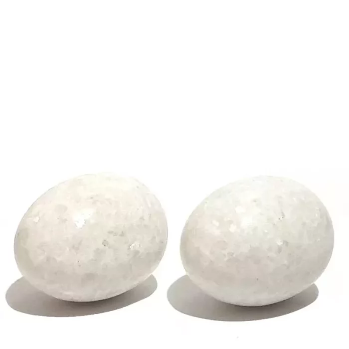 Яйца массажные каменные 45 мм белые