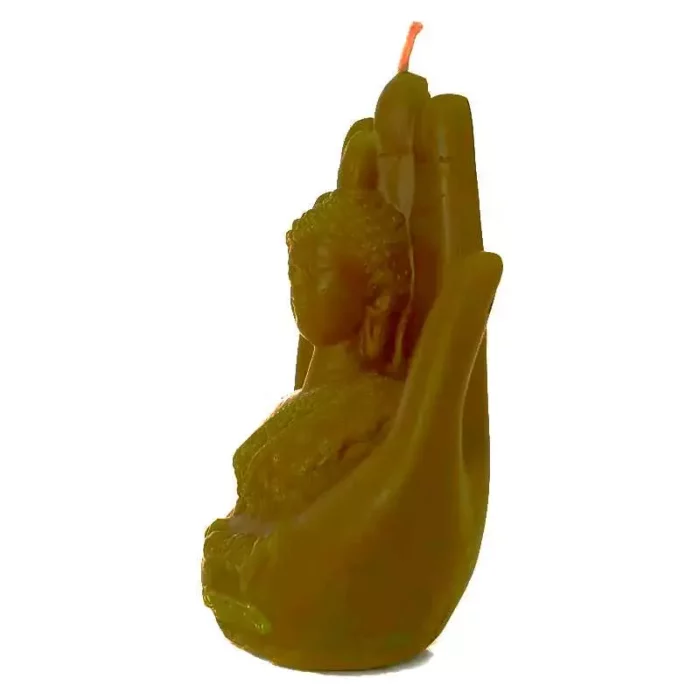 Свеча Будда на руке воск сувенирная 11 см