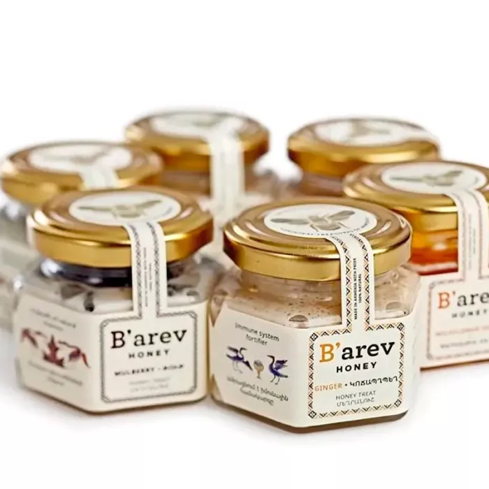 Мед десертный натуральный Армянский Barev Honey 6 банок 660 гр