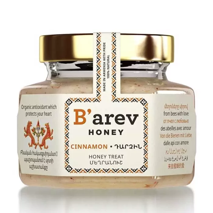 Мед с Корицей десертный натуральный Армянский Barev Honey 110 гр