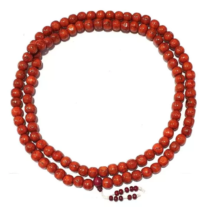 Ожерелье Буддийские Бусы - Четки Дерево суар 12 мм 128 см 108 бусин