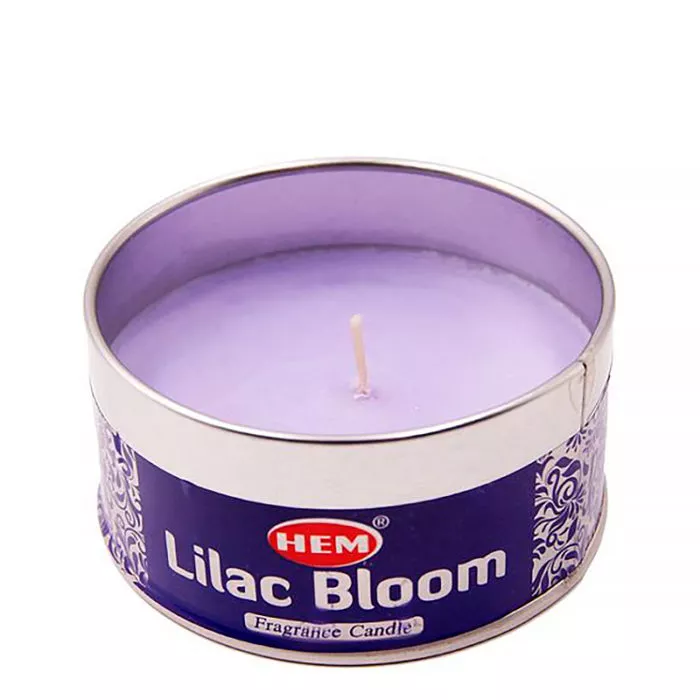 Свеча ароматическая Цветок сирени Lilac Bloom в подсвечнике 4 х 8 см 100 гр