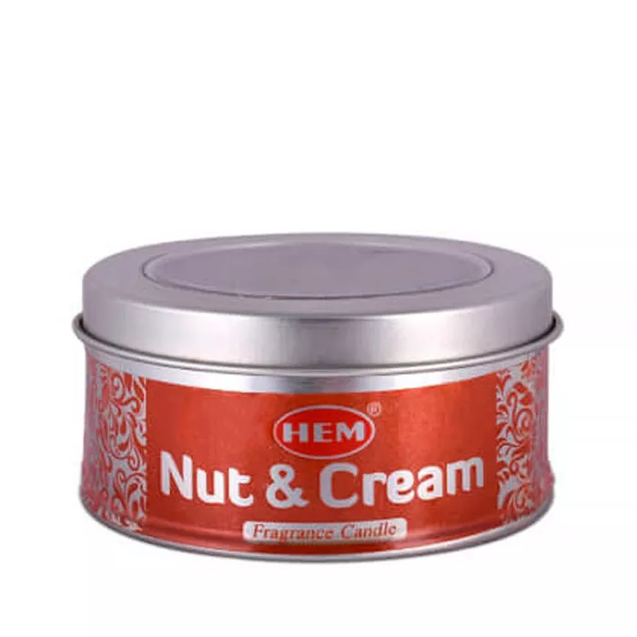 Свеча ароматическая Манго с Ореховой пастой Nut Cream в подсвечнике 4 х 8 см 100 гр