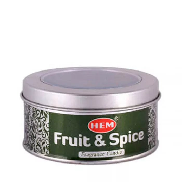 Свеча ароматическая Яблочный пудинг со специями и ванилью Fruit Spice в подсвечнике 4 х 8 см 100 гр