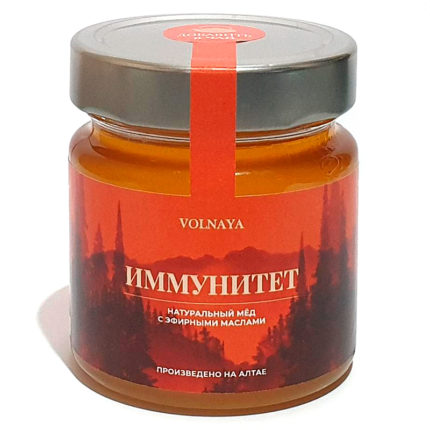 Мед с эфирными маслами Иммунитет натуральный Алтайский Volnaya 250 гр anastatica.ru Мед Volnaya