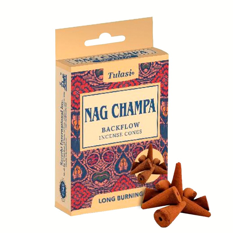 Благовония конусные с обратным дымом Backflow Nag Champa Tulasi anastatica.ru Ароматы для дома