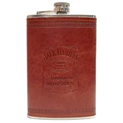 Фляжка Jack Daniels обтянута экокожей 295 мл
