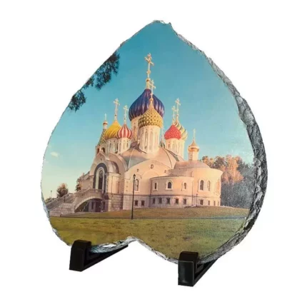 Храм Игоря Черниговского в Москве Фото на камне 19 х 19 см