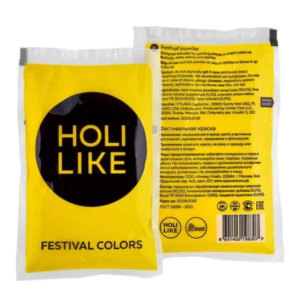 Краски Холи Festival colors Holi Like 100 г желтые