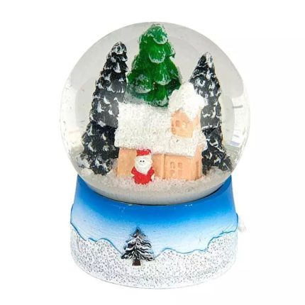 Снежный шар Дед Мороз у дома 8.5 см