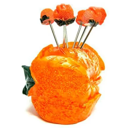 Вилки для фруктов Апельсин набор керамика 6 шт 11 см