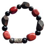 Anastatica: braslet iz kory duba agata obsidiana yashmy krasnoj s runoj kenaz etno e28496 4 ruchnaya rabota 1