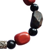 Anastatica: braslet iz kory duba agata obsidiana yashmy krasnoj s runoj kenaz etno e28496 4 ruchnaya rabota 3